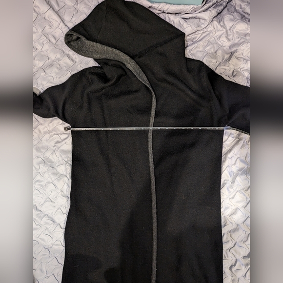 Black and grey hooded duster sweater - Large - Picture 4 of 8